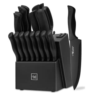 Hunter.Dual 19-Piece Kitchen Knife Set with Block: $47.47