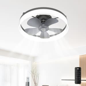 MOTCTQVD 19.7'' Ceiling Fan with Lights and Remote: $39.99