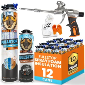 FullStop Spray Foam Insulation Kit w/ 12 Spray Cans: $178