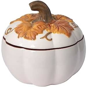 Pfaltzgraff Autumn Berry 20-oz. Covered Pumpkin Bowl: $10