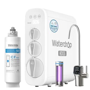 Waterdrop G3P800 Tankless Reverse Osmosis System: $726.99