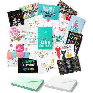 Mr. Pen Assorted Color Birthday Cards 20-Pack: $5.85