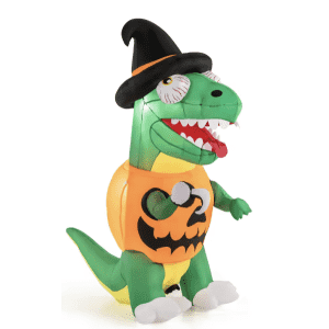6-Foot Inflatable Pumpkin Dinosaur w/ LED: $26