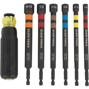 Klein Tools 7-Piece Ratcheting Impact Hollow Power Nut Driver Set: $40