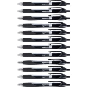 Amazon Basics Retractable Gel Ink Pen 12-Pack: $8.77 w/ S&S