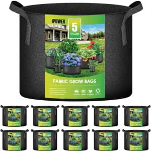 5-Gallon Grow Bag 10-Pack: $14 5-Gallon Grow Bag 10-Pack: $14