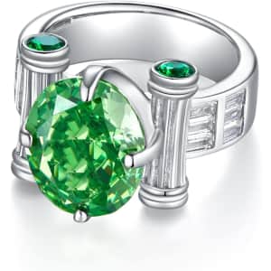 The Sparkle Sign 3 Carat Oval Lab Emerald Ring: $139.50 The Sparkle Sign 3 Carat Oval Lab Emerald Ring: $139.50