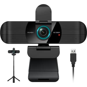 Ruwby HD 1080P Webcam with Built-in Dual Mics: $13.88