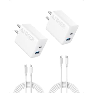 Anker 20W Dual Port USB Fast Wall Charger 2-Pack: $13