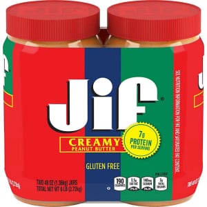 Jif 48-oz. Creamy Peanut Butter 2-Pack: $8.98