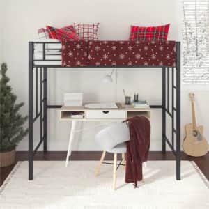 Your Zone Brittain Twin Metal Loft Bed: $118 Your Zone Brittain Twin Metal Loft Bed: $118