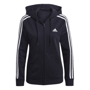 adidas Women's Essentials French Terry 3-Stripes Full-Zip Hoodie: $14.40 adidas Women's Essentials French Terry 3-Stripes Full-Zip Hoodie: $14.40