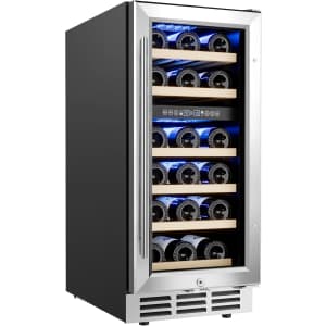 Euhomy 15" Dual Zone Wine Cooler 33 Bottles: $311.99 in cart