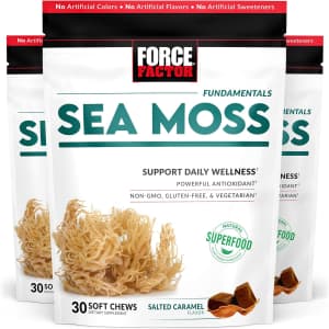 Force Factor Sea Moss 30-Count Antioxident Soft Chews 3-Pack: $19.25