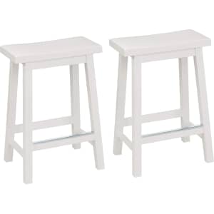 Amazon Basics Solid Wood Saddle-Seat Barstool 2-Pack: $67 w/ Prime