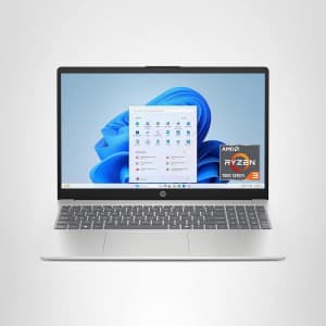HP 15.6" AMD Ryzen 3 Touchscreen Laptop: $259.99