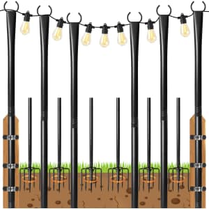 10-Foot String Light Pole 6-Pack: $59