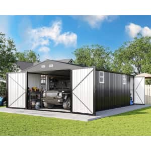Amerlife 13x21x8-Foot Heavy Duty Metal Garage Shed: $1,399.99