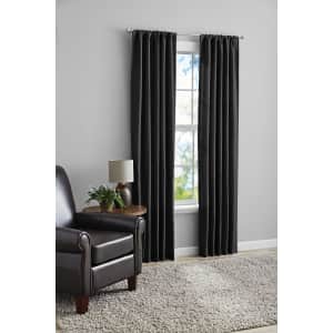 Mainstays Southport 40" x 84" Light-Filtering Curtain Panel 2-Pack: $9.87