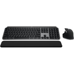 Logitech MX Keys S Wireless Keyboard, Mouse, & Wrist Rest Combo: $154.99