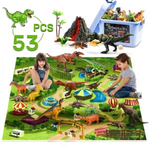Wisairt Dinosaur Toys 53-Piece Playset: $13.79