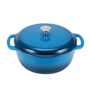 Amazon Basics 6-Quart Enameled Cast Iron Round Dutch Oven with Lid: $39