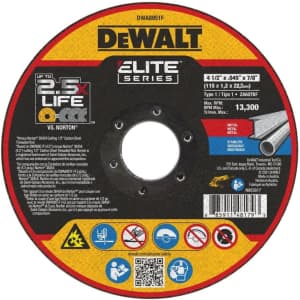 DeWalt T1 XP CER 4.5" Fast Cut-Off Wheel: $1.99