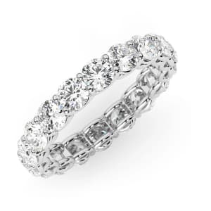 AGI Certified 2-tcw. Round Lab Grown Diamond Eternity Band in 14K White Gold: $850