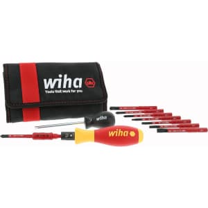 Wiha Tools Wiha 11-Piece Insulated TorqueVario-S and SlimLine Blade Set: $153