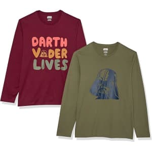 Amazon Essentials x Disney Men's Long-Sleeve Shirt 2-Pack: $7.99
