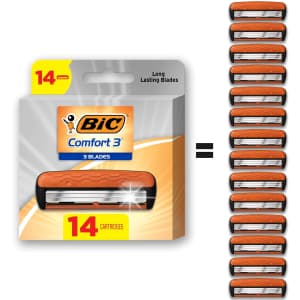 BIC Comfort 3 Refillable Refill Razor Cartridges 14-Pack: $7.11 via Sub. & Save