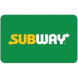 Subway $50 eGift Card Deal at Amazon: $42.50