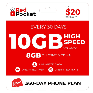 RedPocket Prepaid Plan w/ Unlimited Talk + Text: $200 RedPocket Prepaid Plan w/ Unlimited Talk + Text: $200