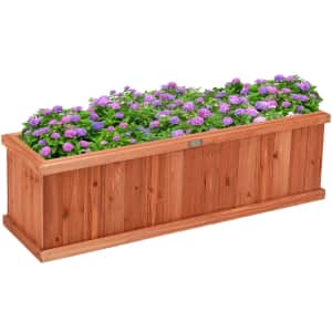 Costway 40" 100% Fir Wood Planter Box: $57