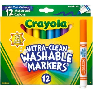 Crayola Broad Line Markers 12-Pack: $5