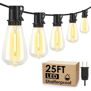 25-Foot Outdoor String Lights: $9.99