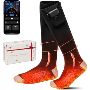 Evjeal Rechargeable Heated Socks with App Control: $24.96 Evjeal Rechargeable Heated Socks with App Control: $24.96