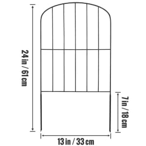 SucceBuy 24" x 13" No Dig Animal Barrier Fence 28-Pack: $37.99