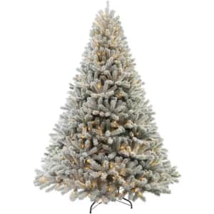 Sennoul Prelit 6-Foot Snow Flocked Christmas Tree: $54.39