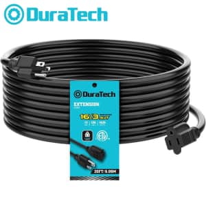 DuraTech 20-Ft. 16/3 SJT Extension Cord: $14.39