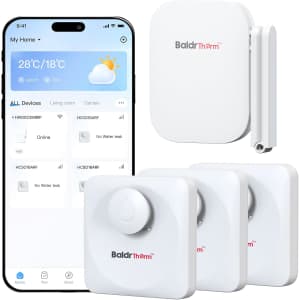 BaldrTherm WiFi Water Leak Detector with Hub & 3 Sensors: $20 w/ Prime