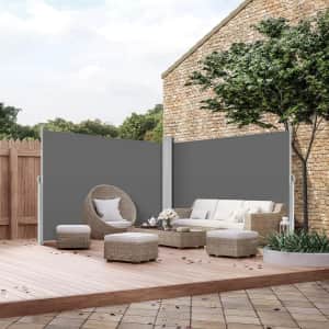 Retractable 276" x 71" Waterproof Side Awning: $170