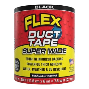 Flex Duct Tape Super Wide 20-Foot Roll: $11 Flex Duct Tape Super Wide 20-Foot Roll: $11