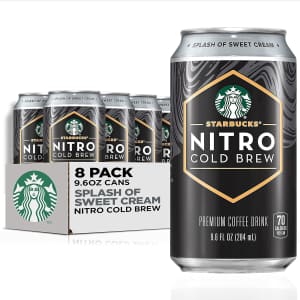 Starbucks Nitro Cold Brew Coffee Splash of Sweet Cream 9.6-oz Can 8-Pack: $23 Starbucks Nitro Cold Brew Coffee Splash of Sweet Cream 9.6-oz Can 8-Pack: $23