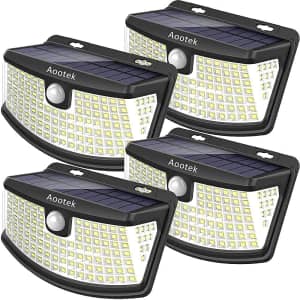 Aootek Solar Motion Sensor Light 4-Pack: $17 Aootek Solar Motion Sensor Light 4-Pack: $17