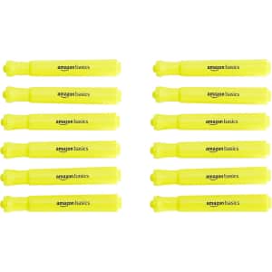 Amazon Basics Highlighters 12-Pack: $4.65 w/ Subscribe & Save