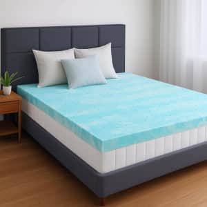 Smug 3" Queen Gel Memory Foam Mattress Topper: $44.99