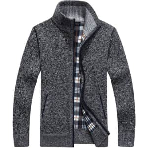 XinYangNi Men's Zip-Up Knit Cardigan: $14.93 XinYangNi Men's Zip-Up Knit Cardigan: $14.93