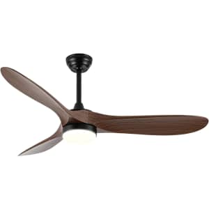 Lofikedi 52" Ceiling Fan w/ Light and Remote: $59.99