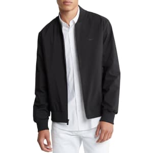Calvin Klein Men's Matte Logo Zip Bomber Jacket (L only): $59 Calvin Klein Men's Matte Logo Zip Bomber Jacket (L only): $59